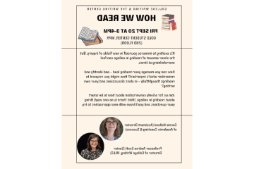 Flier for How we Read event